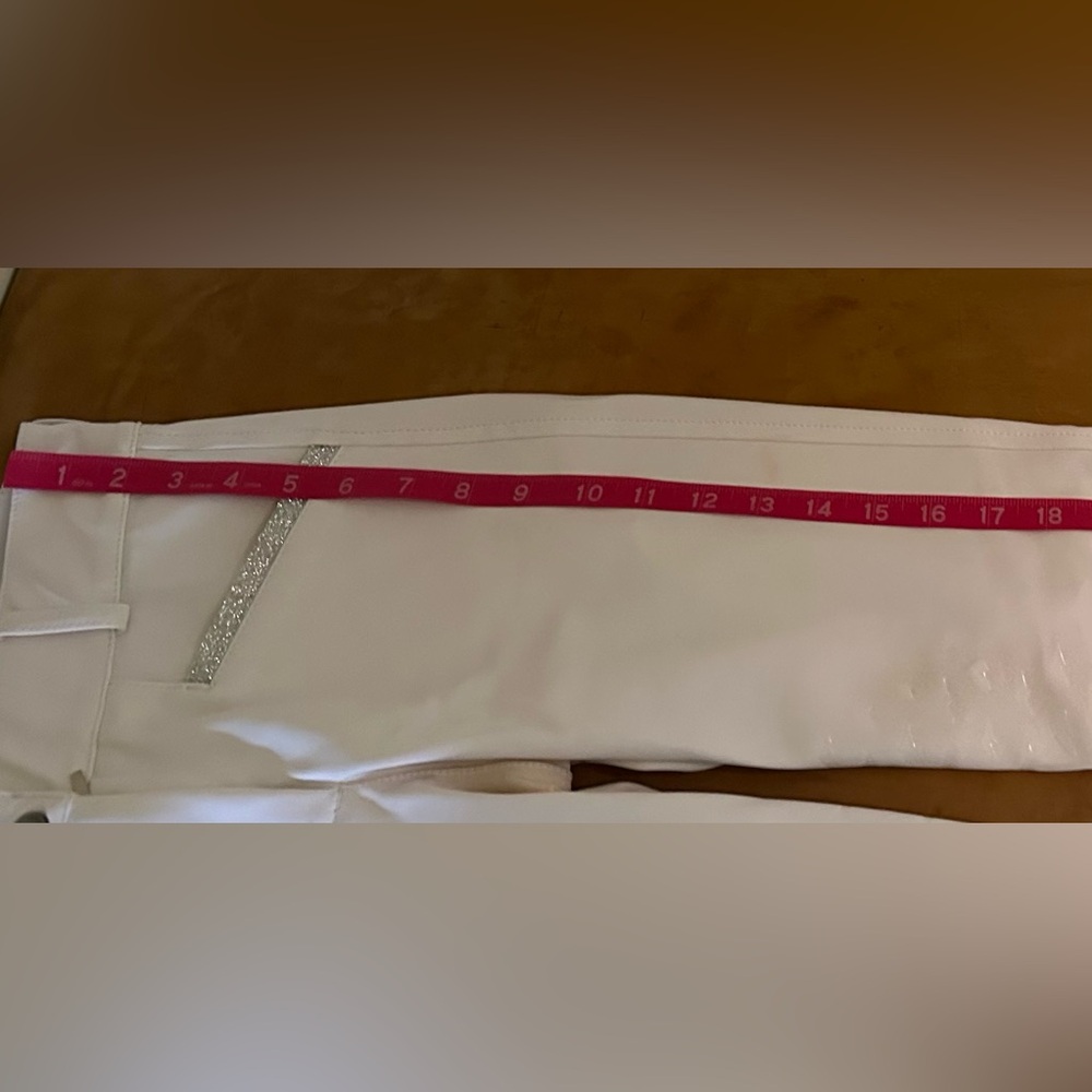 Iago Italia Equestrian Riding Show Breeches, White, Size 24, Good Condition - Picture 12 of 14